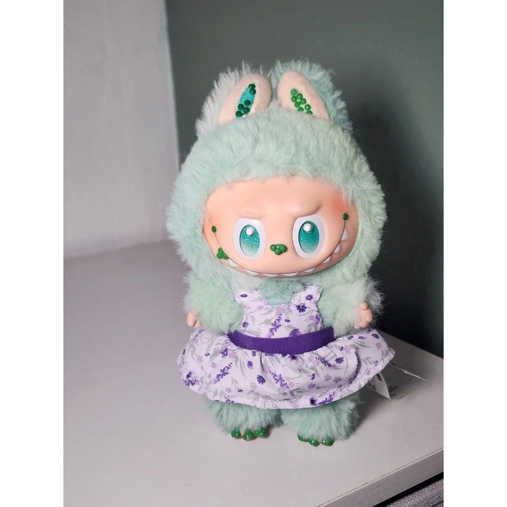 Pop Mart Labubu Big Into Energy Serenity Vinyl Plush Bedazzled Custom Green